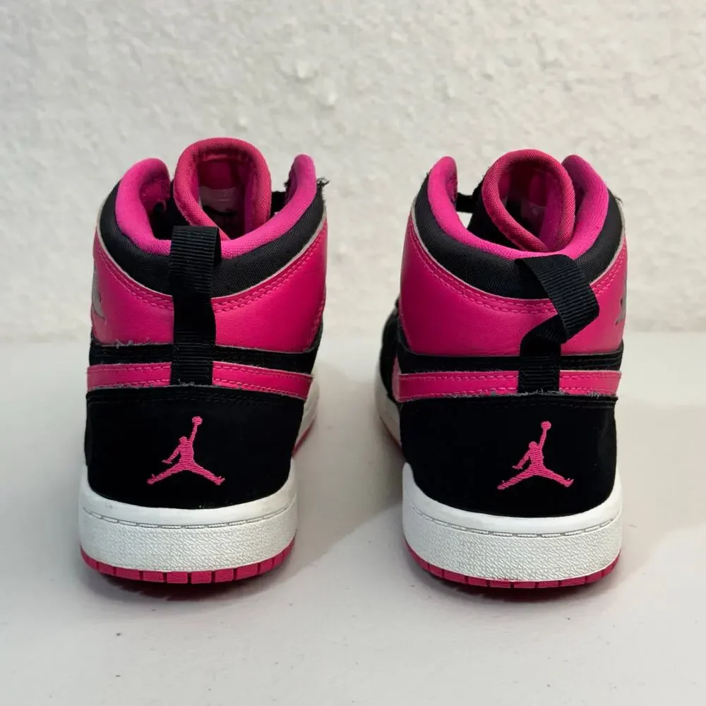 Nike Air Jordan 1 Retro High Top GG Vivid Pink & Black Sneakers Kids Size 3Y